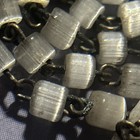 Antique vintage Italian Wire Linked Rosary Iridescent Glass Seed Beads Marian Pr