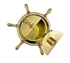 Vintage Handmade Brass Ashtray Cigar Cigarette Tobacco Marine Art Anchor  Gift