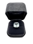 Scarce Tiffany   Co  18k White Gold Cushion Prasiolite Sparkler Ring Sz 5 W box