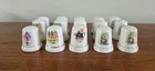 Lot Of 15 Vintage Thimbles Porcelain Ceramic Decorated Gardening Theme