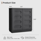 Black Buffet Cabinet With Storage 2 Doors Adjustable Shelves Console Table
