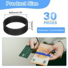 30pcs Silicone Rubber Bands 20mm 0 8inch Rubber Bands Rings Cable Ties  Black