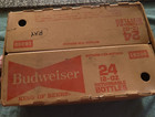 Budweiser 24  12 Oz  Bottle Box Heavy Cardboard Vintage Bud Man