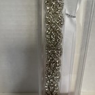 David Tutera Silver   White Rhinestone Belt 1 Piece Wedding