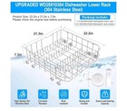 Upgraded Wd28x10384 Dishwasher Lower Rack Stainless Steel With Wheels For Ge