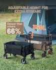 Timber Ridge 350l Extra Large Collapsible Folding Wagon Carts With 350l  Tan