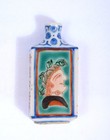 1930 s Chinese Famille Rose Foreigner Figurine Snuff Pill Bottle Marked
