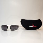 Gearbox Vision Eye Protection Smoke White Frame Eyewear With Hard Case