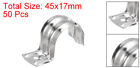 50pcs 1 Inch Rigid Pipe Straps One Hole Straps Stainless Steel Pipe Clamp