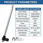 12v 6000n 1320lb Linear Actuator Stroke Long 12   40  Heavy Duty Waterproof
