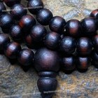 Vintage Tibetan 108 Red Sandalwood Mala - Buddhist Prayer Strand With Full Count