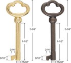 Brass   Antique Skeleton Keys For Curio Cabinet  Brass antique