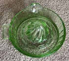 Antique Vintage Hocking Green Glass Juicer Orange Reamer 1933