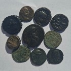 10 Ancient Coins Mixed Lot  ancient Greece   Roman Empire 
