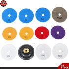 Diamond Polishing Pads 4 Inch Set Of 11 1 Backer Pad For Granite Wet dry New
