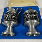 Nib Vintage Mcm Flotesett Tinn Pewter Norway Creamer   Sugar