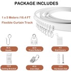 Curved Ceiling Curtain Track  5 Meter 16 4 Ft Flexible Bendable Mount Curtain Us