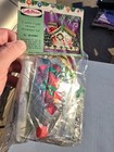 Leewards Candy Cane House Deer Vtg Sequin Bead Christmas Ornament Kit Rare 1973