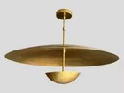 1950 s Mid Century Modern 3 Pendant Light Brass Italian Sputnik Fixture Lights 