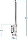 Police Scanner Antenna 8 Section Telescopic Bnc Male Ham Radio Silver 