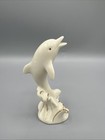 Vintage Lenox Dancing Dolphin Figurine 14k Gold Accents Fine China Ocean Fish