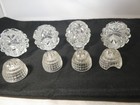 Set Of 4 Diamond Pattern Mini Salt pepper All Glass Shakers By Trice