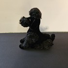 Vintage 50s 60s Steiff Poodle Snobby Black Mohair Collar Germany Double Jointed 