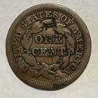 1849 Braided Hair Large Cent Counter Stamp Jct J h  Bell Aaron Pratt
