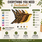 3d Layered Hummingbird Mandala Svg Laser Cut File  Digital Download