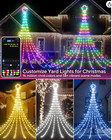 11 8ft 9 Strip Smart Led Show Christmas Tree Outdoor Home Yard Decor Multicolor
