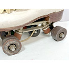 Vintage White Leather Womans Indoor Roller Skates No Size Possible 6