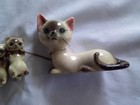 Vtg 50s Norcrest Siamese Mommy Cat 4 Kittens Ceramic Figurine Set A-488 Japan