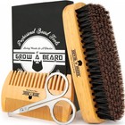 Beard Brush For Men With Beard   Mustache Comb Set  Beard Grooming   Care Kit   