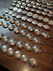 Vintage Coin Bracelet Foreign Silver Tone Peru Concave Variety Lot Of 12