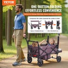 Wagon Stroller For 2 Kids  Push Pull Quad Collapsible Stroller With Adjustable H