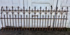 32 Ft Of Antique Iron Garden Gate Fencing W  Spear Top Finials Ga20498