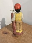 Vintage Black Americana Golfer Figurine Golf Club Bag Statue Folk Art Decor