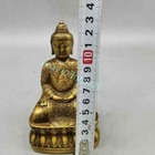 China Pure Copper Carving Medicine Buddha Figure Statue Home Fengshui Ornament