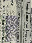1909 St  Louis Browns Stock Certificate Signed By Robert Hedges And Cj Mcdiarmid