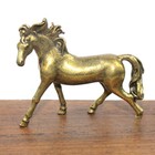 Brass Horse Figurine Statue House Office Table Decoration Animal Figurines Us