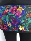 Birds Tropical Server Waitress Waist Black Apron 3 Pocket Restaurant Flowers