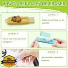 24 Pcs Cute Retractable Erasers Kawaii School Supplies Back To School Gifts