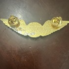 Gold Blue Airline Wings Pin With  74 Emblem Collectible Badges   Pins