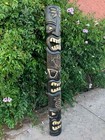 Tiki Hono Pineapple Palm Tree Totem Wood Mask Tropical Patio Bar Decor 60 x 7