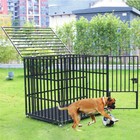 Xxl Mobile Heavy Duty Dog Crate Cage Pet Kennel Playpen With Lock  bottom Tray