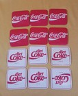 Vintage Coca-cola Plastic Drink Carrier   Set Of 12 Coke    Diet Coke Coasters