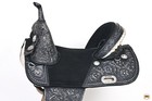 Black 17 In Hilason Western Horse Treeless Trail Barrel Saddle American Leather