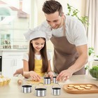 5 Pcs Professional Stainless Steel Cookie Cutters Set  Round Biscuit Cutter W   