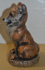Vintage 1995 Solid Hand Painted Red Fox W glass Eyes Animal Figure 6  T X4  W
