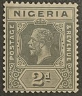 Travelstamps   Nigeria Stamps Sg 3 - 2d King George V Mint Mogh